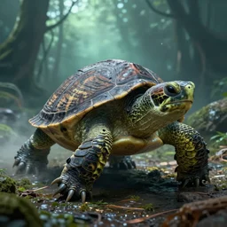 A scary, petrifying turtle