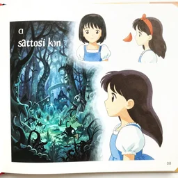 a little princess, 3 ／ 4 nose illustrations, looking side, the picture book of the princess in dark demoniac evil swamp. by satoshi kon, ilya repin, lena aenami, shinji kimura
