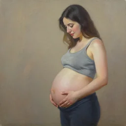 a painting of pregnancy