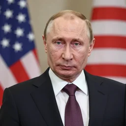 vladimir putin as american redneck, american flag, merica, qanon