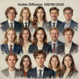 a painting where are portraied all the users present on Stable Diffusion Discord channel during 08/09/2020, detailed, intricate, elegant, digital painting, concept art, smooth, sharp focus, illustration,