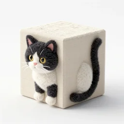 cat in the form of a cube