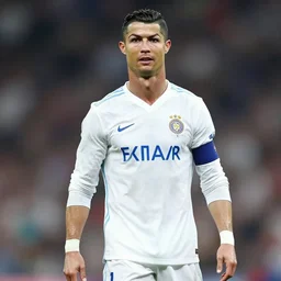 cristiano ronaldo in syntwave style