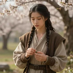 seo yea - ji from eve as medieval peasant in spring wonderful masterpiece highly detailed scifi, beautiful cinematic light deep focus, elegant, digital painting, smooth, sharp focus, golden ratio, dramatic illumination, ultra realistic, 4 k, art by greg rutkowski wlop rossdraws detailed fingers