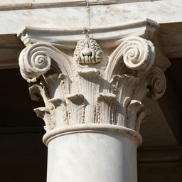 a beautiful highly detailed roman corinthian capital