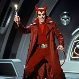 Christopher Lloyd as Satan in retro science fiction by Kelly Freas (1960)