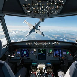 cockpit panel plane crashing down to earth, flight simulator x