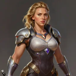 detailed portrait of scarlett johansson as a female bodybuilder zarya from overwatch, attractive, beautiful, fantasy, intricate, elegant, highly detailed, digital painting, artstation, concept art, matte, sharp focus, illustration, art by aenaluck, artgerm and roberto ferri and greg rutkowski, epic fantasy, digital painting