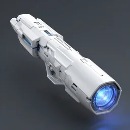 huge cyberpunk energy weapon