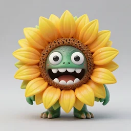 sunflower, human mouth, monster, mutant, 1 0 mm