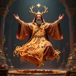 hyperrealistic dslr film still of omnipotent flying spaghetti, pastafarianism, stunning 8 k octane comprehensive 3 d render, inspired by istvan sandorfi & greg rutkowski & unreal engine, perfect symmetry, dim volumetric cinematic lighting, extremely hyper - detailed, extremely lifelike attributes & lifelike texture, intricate, masterpiece, artstation, stunning