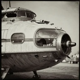 A spaceship exterior, ambrotype