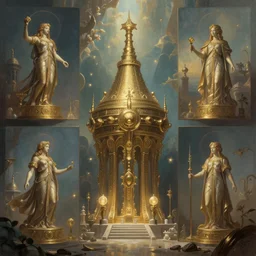 Paintings based on Atlantis, intricate, elegant, fantasy, highly detailed, digital painting, shallow focus, illustration, beautiful volumetric lighting, epic light, trending on Artstation.