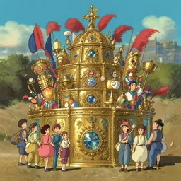 artwork of national carnival treasury, by studio ghibli