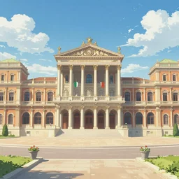 Italy parliament in anime style