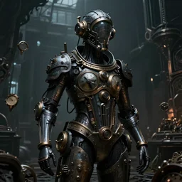 steampunk matrix, stopped in time, atmospheric, ominous, eerie, cinematic, Epic, 8k, 4k, ultra detail, ultra realistic, 85mm lens