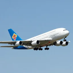 flying griffons attacking a Airbus A380