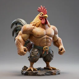 a portrait of powerful muscular rooster rock statue in shape of designer, studio light, hasselblad photo, 8 k resolution, octane render, character design, digital art