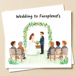 wedding ceremony congrats post cards art by talent kid drawings