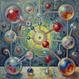 chemical reaction, intricate scientific oil painting by greg rutkowski, trending on artstation