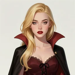 lustful teenage vampire who looks like elle fanning, fantasy graphic novel style, by artgerm and luis royo and jenny frison, intricate, vivid colors, very fine inking lines, extremely detailed, 4k, hd