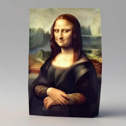 Low Poly model render of Mona Lisa