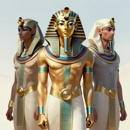 a cyberpunk half length portrait of an egyptian pharaoh, by paul lehr, jesper ejsing,
