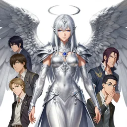 An anime portrait of Ssunbiki as a silver-winged angel from Skyrim, by Stanley Artgerm Lau, WLOP, Rossdraws, James Jean, Andrei Riabovitchev, Marc Simonetti, and Sakimichan, trending on artstation