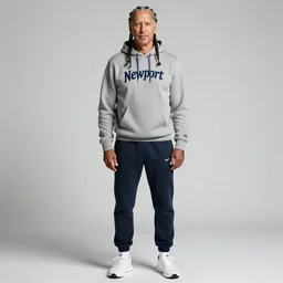 joe biden with braids wearing a hoodie and jogger with newport brandon written on it