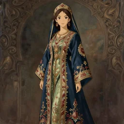 portrait of a glamour model in long persian robes, studio ghibli, intricate elegant matte painting illustration hearthstone, by greg rutkowski by greg tocchini by james gilleard
