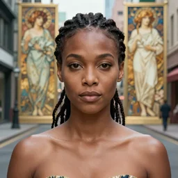 angela bassett, hyperrealistic portrait, bladerunner street, art of elysium by jeremy mann and alphonse mucha, fantasy art, photo realistic, dynamic lighting, artstation, poster, volumetric lighting, very detailed face, 4 k, award winning