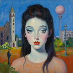 pop-surrealism Lowbrow art painting in the style of Mark Ryden