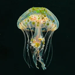 plant, jelly fish. Jelly fish made of plants