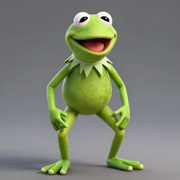 kermit the frog in mortal kombat, videogame render, 4 k, artstation