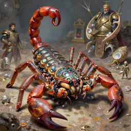detailed nacreous hard shell warrior scorpion mecha. mathias kollros mark winters villeneuve lie setiawan lius lasahido manuel castanon. portrait vivid intricate vibrant elaborate inks unreal engine render.
