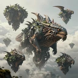 an intricate concept art of a large floating creature biomes, megafauna, ultra realistic, hyper detail, style by feng zhu and artgerm, trending on artstation, cgsociety, 8 k, octane render, high contrast, 3 d render, cgi, cinematic lighting