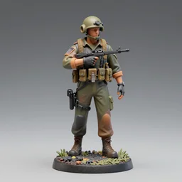 80mm resin detailed miniature of a US Army soldier,  Product Introduction Photos, 4K, Full body