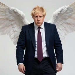 boris johnson in the style of a bibically accurate angel, digital art