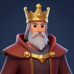 portrait of a medieval old king, fortnite stylized minimalist face icon, cory behance hd by jesper ejsing, by rhads, makoto shinkai and lois van baarle, ilya kuvshinov, rossdraws global illumination
