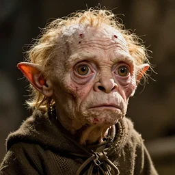 character portrait of gollum from lord of the rings if he caught the t - virus