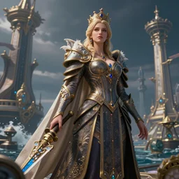 queen of the ocean 3 d fantasy art very high detail octane render unreal epic scene
