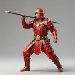 mexican indigenous warrior in a ornated armor preparing for war, full body, dynamic pose, red and white and green neon, concept art, intricate details, highly professionally detailed, cgsociety, highly detailed -