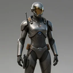 concept art by greg rutkowski, a futuristic soldier, more or less from the 2 4 th century, wearing a futuristic tactical gear, elegant retro - futuristic look, artstation hq.