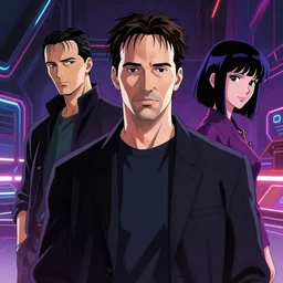 portrait of keanu reeves as neo from the matrix, futuristic background, rich vivid colors, ambient lighting, dynamic lighting, 4k, official media, anime key visual, makoto shinkai, ilya kuvshinov, lois van baarle, rossdraws, detailed, trending on artstation