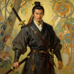 full character of a handsome ancient chinese sailor, character design, painting by gaston bussiere, katsuya terada, nc wyeth, greg rutkowski, craig mullins, vermeer, frank frazetta, mucha, tom of finland, trending on artstation, jeffery catherine jones