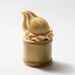 bamboo ice cream scoop, professional product shot, isolated on a pure white background, centered, entire object in frame, sharp focus, soft studio lighting