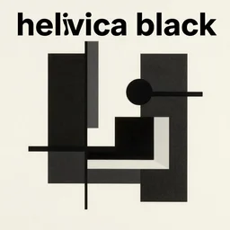 album cover by 4 ad for the band helvetica black, inspired by constructivist design, assemblage, minimalism