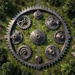 symmetrical gears of war map based on deadspace meets farcry 5. lush environment, realism, unreal engine 5, edge of tomorrow technology
