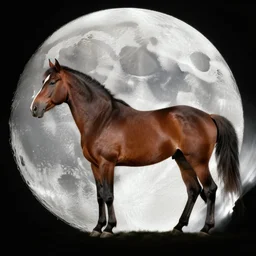 a horse on the moon