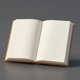 open book with empty pages 3D render